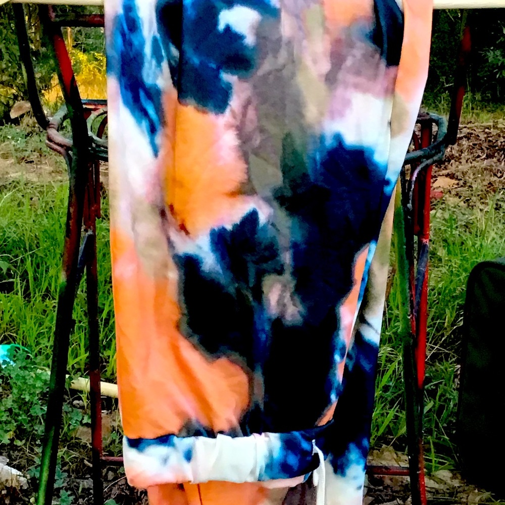Women’s Bohemian Tie Dye Sweat Pants Jog Gym Cute